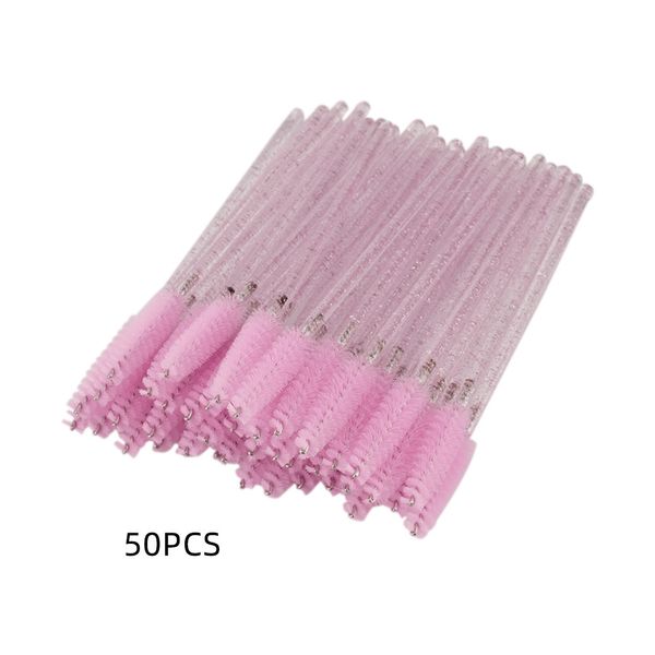 

50pcs disposable make up brushes cosmetic eyelashes crystal eyelash brushes diamond applicator eyelash mascara wands brush toolseye lagpp