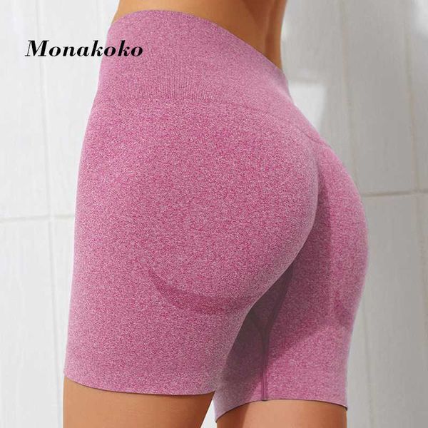 

seamless sport shorts women pink elastic booty high waist tummy control gym shorts new fitness dry fit tight yoga booties, White;red