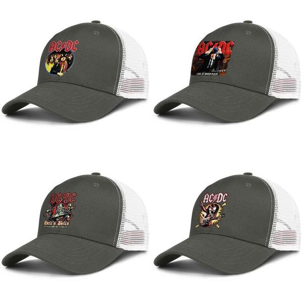 

acdc angus devil horn rock band for men and women adjustable trucker meshcap cool sports team trendy baseballhats hell vintage ac, Blue;gray