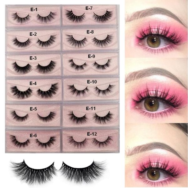 

3d mink eyelashes makeup eyelashes handcrafted cruel-mink lashes natural medium volume lashes false eyelashes