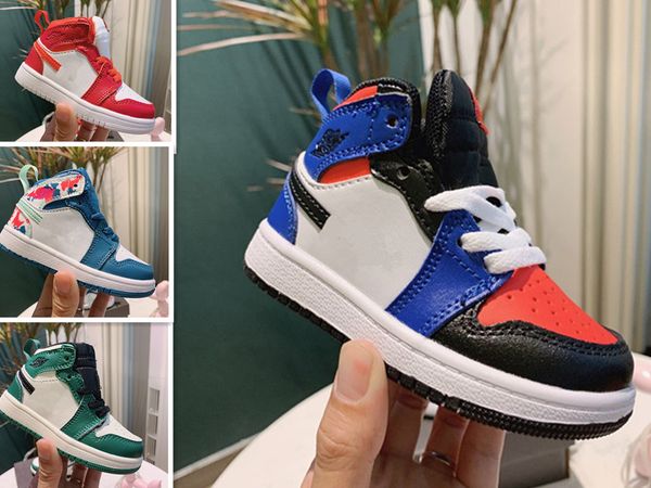 

new preschool og 1 1s youth kids basketball shoes chicago new born baby infant toddler trainers boys girls sneake 6c-3y, Black