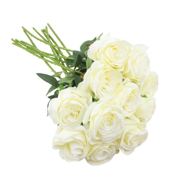 

artificial rose flowers silk flower fake rose bouquets arrangment for home party wedding garden decor,10pcs