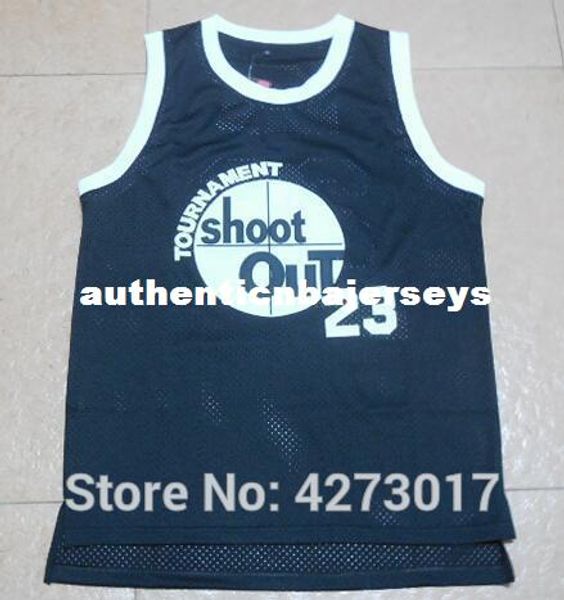 

birdie #23 above the rim movie shoot out basketball jersey ncaa, Black;blue