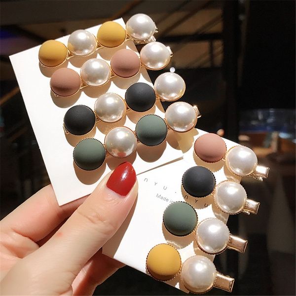 

1 pc fashion candy scrub bead hairpin sweet imitiation pearl korean hair clips fashion hair accessories for women hairpins