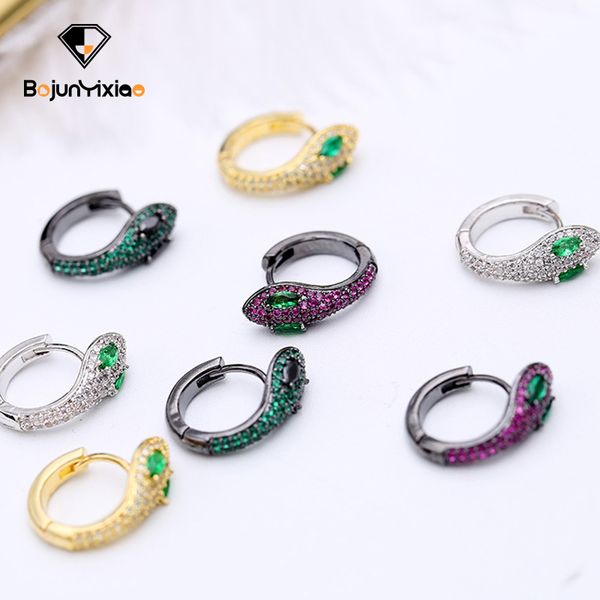 

personality creative snake earrings small and exquisite animal studded earrings simple fashion female, Golden;silver