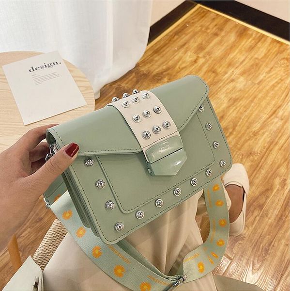 

2020 new brand handbags fashion leather shoulder messenger versatile wide shoulder strap shoulder bag handbag portable hand wallet