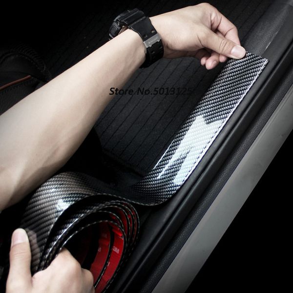 

car door guard bumper carbon fiber rubber styling door sill protector car stylings for escape kuga 2013 2014 2015 2016