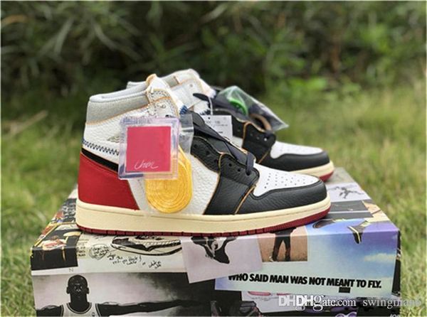 

new authentic union x 1 high og nrg la storm blue varsity red white 1s basketball shoes man retro sneakers bv1300-146 with original box