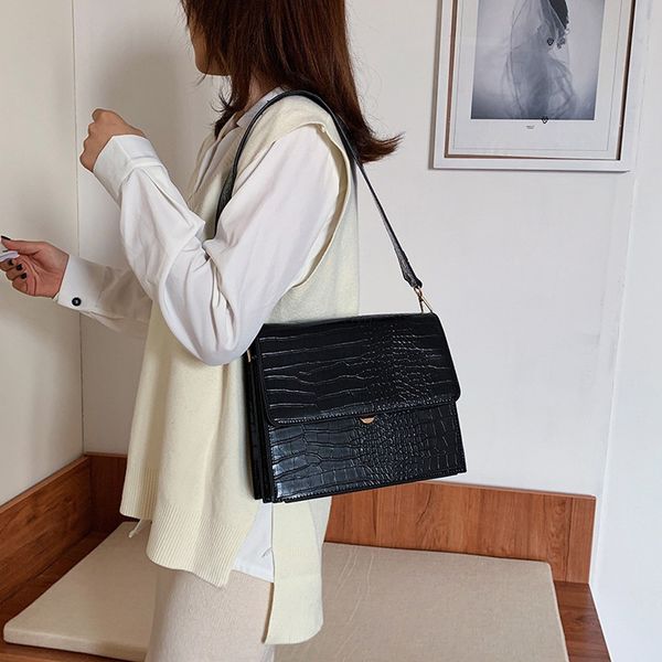 

fashion women shoulder bags stone pattern hasp hnadbag shoulder bag wild simple messenger bag phone bolsa feminina #t