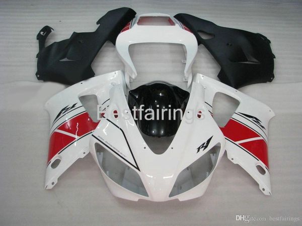 

zxmotor 7gifts fairing kit for yamaha r1 1998 1999 red white black fairings yzf r1 98 99 cq23