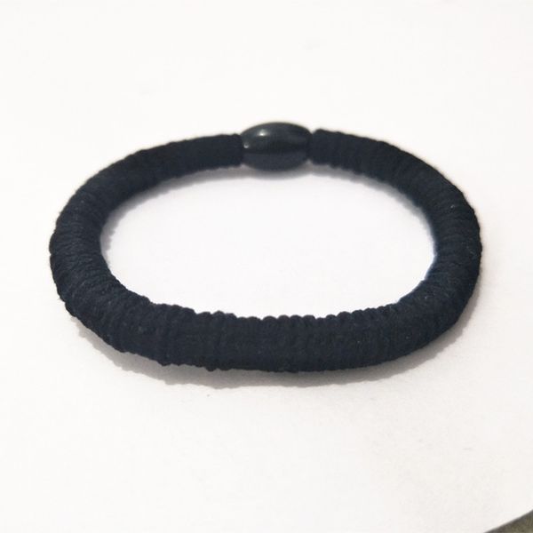 

fashion black rope bracelets stainless steel simple elastic bracelets bangles jewelry for women