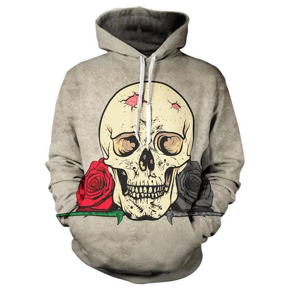 

men's hoodies & sweatshirts 2021 trend, mix and match 3d hoodie color skull printing fashion trend cool street xxs-6xl, Black