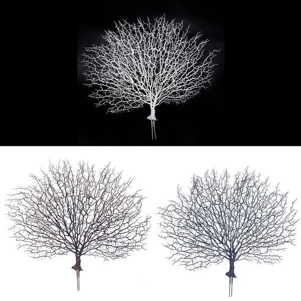 

artificial coral branches plastic prop faux floral decor emulational flower 3 color plant festival pgraph gift ornament