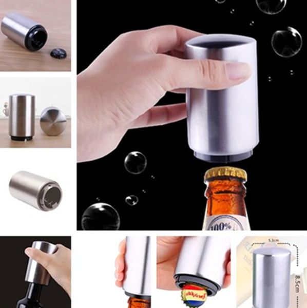 

new style bottle openers creative bar gift press stainless steel beer automatic openers kitchen tools t7i5037