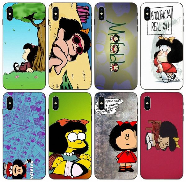 

[tongtrade] comics manga caricature unique mafalda case for iphone 11 pro x xs max xr 8s 7s 6s 5s plus samsung a80 redmi 4a 4x case