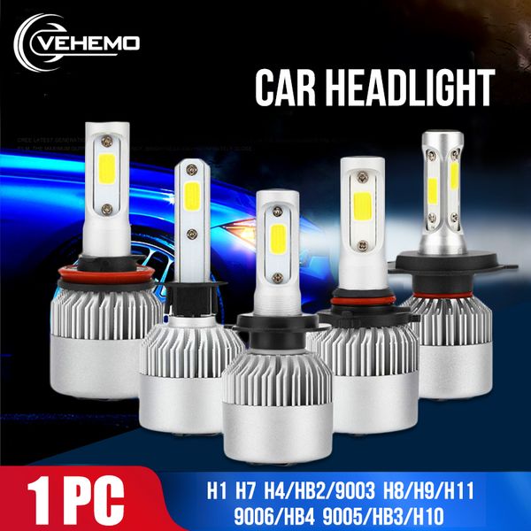 

vehemo led headlights 6000k h4 led h7 h11 h8 hb4 h1 hb3 auto car headlight bulbs 36w 4000lm car styling universal models