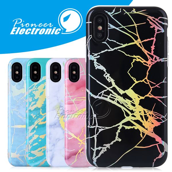 

Для iphone X чехол Мраморная крышка Дизайн Мягкий из ТПУ Bling Лазерный роскошный дизай