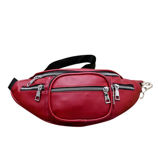 

vintage waist pack double zipper bag waterproof crossbody bag female purse chest wild purse fannyÂ pack #zx