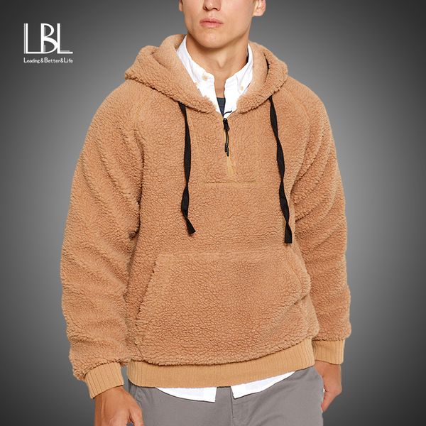 

2019 teddy hoodies men winter faux fur coat women warm soft zipper sweatshirts fur jackets plush overcoat casual teddy outwears, Black