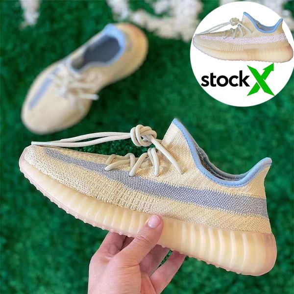 

stock x new linen 3m reflective kanye west running shoes brand yechieil cinder tail light desert sage zoyon for women men sneakers