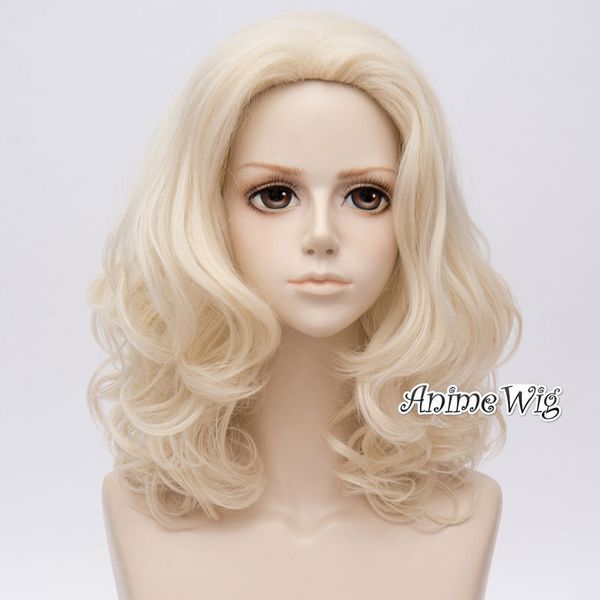 16 Short Wavy Light Blonde Lolita Anime Party Halloween Cosplay