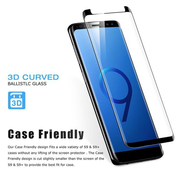 

Samsung Galaxy S9 S8 Note 9 8 S7 S6 Edge 3D Curve Edge HD Прозрачное закаленное стекло-экран протектор