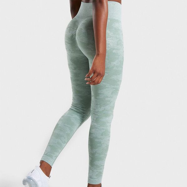 

camo seamless workout sport leggings women flexible high waist yoga fitness tights athletic running leggings, White;red