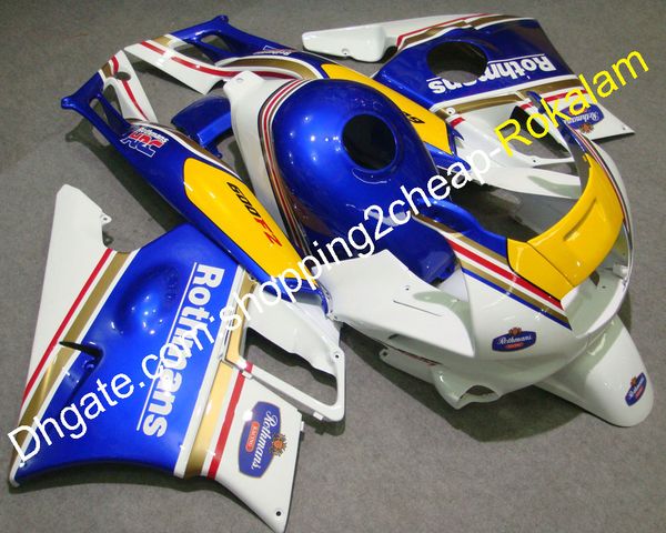 Moda Motocicleta Feeding for Honda CBR600 F2 CBR600F2 1991 1992 1993 1994 CBR 600 Branco Amarelo Azul Bodywork Fairings