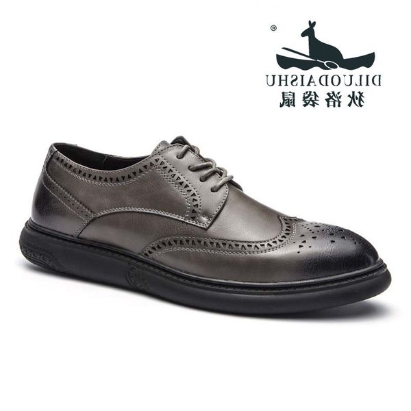 

man casual business leather male casual shoes men men shoes dress leather, Black