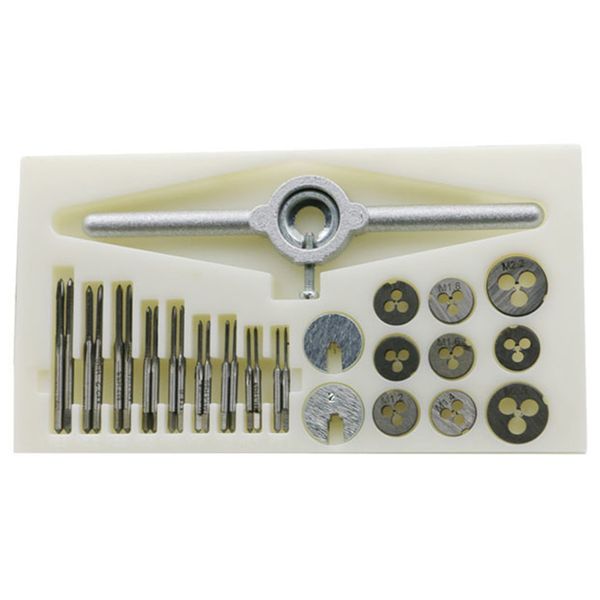 

30pcs/set precise metric nc screw tap & die set external thread cutting tapping hand tool kit with hss screw plugs taps