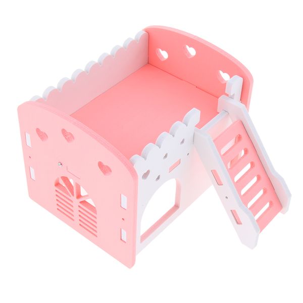 

small animals hamster house cages wooden squirrel villa hut play toy