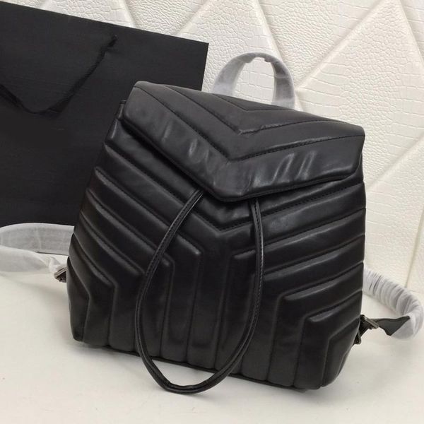 Rucksack Reisegepäck Tasche Handtasche Mode Rindsleder Echtes Leder Hohe Qualität Plain Frauen Schwarz Reise Rucksack Kostenloser Versand