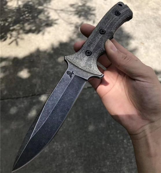 

Chris Reeve Knife AUS-10 Blade Blackening Process K Scabbard Flax Mica Handle Fixed Blade Knife Tactical Knife Knives