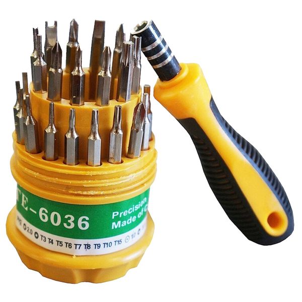 

31pcs screwdriver set with magnetic tools screwdriver set pda phone repair kit tools for hard drive watch psp h1.5, h2.0, h2.5