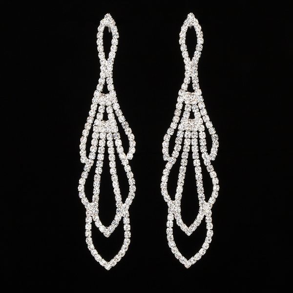 

exaggeration ear nail earrings woman micro set rhinestone ear nail eardrop, Golden