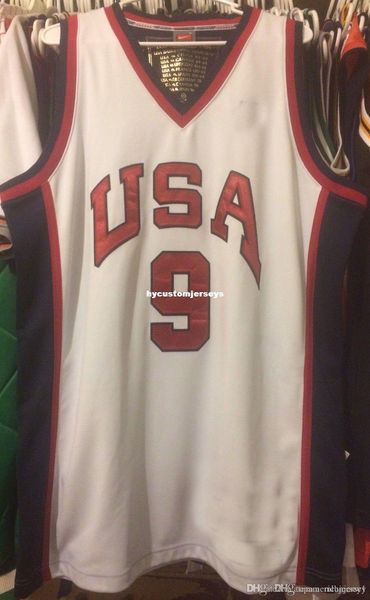 

wholesale michael #9 #23 dream team nk jersey sewn mens olympics t-shirt vest stitched basketball jerseys ncaa, Black;blue