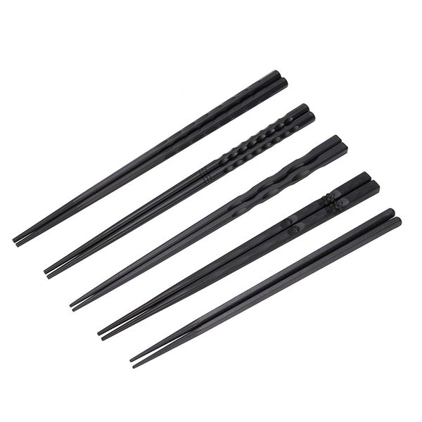 

1pair japanese styles chopsticks black non-slip sushi chopstick chinese food tools tableware kitchen accessories palillos chinos