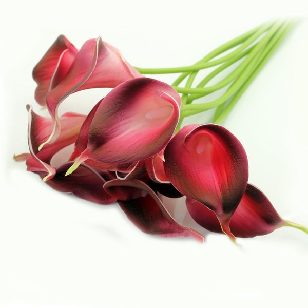 

multicolors decorative artificial flower real touch calla lily for wedding decoration bridesmaid bouquet party home dec