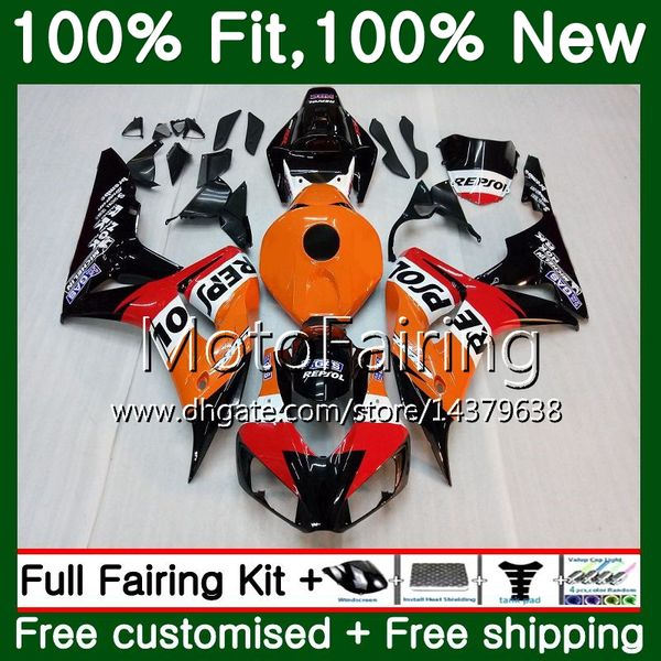 

впрыск для honda cbr1000 rr cbr 1000rr 06 07 комплект repsol оранжевый 52mf7 cbr 1000 rr 2006 2007 cbr1000rr 06 07 100% fit обтекатель