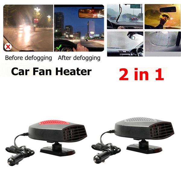 

2 in 1 universal auto car heater auto car heater cooler dryer fan portable defroster demister window mist remover 12v 150w