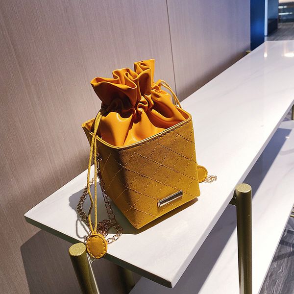 

fashion women bag box pu leather new korean messenger bag simple fashion retro frosted bucket women handbags