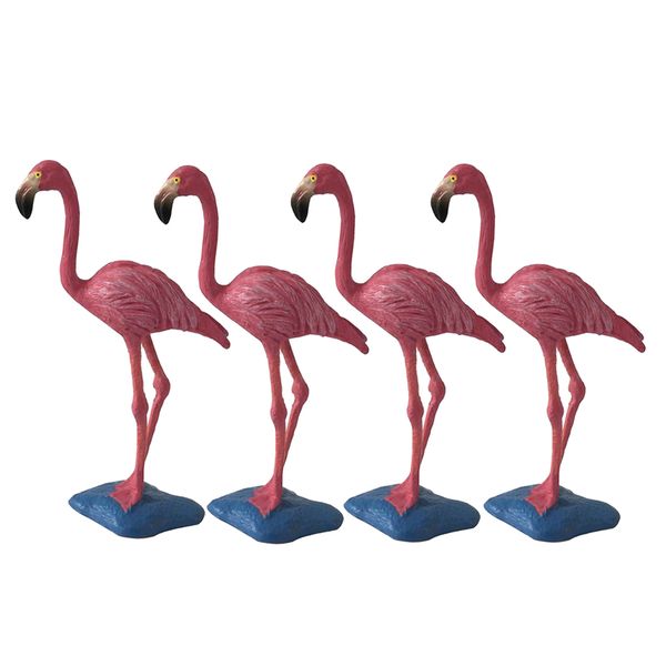 

4pcs realistic flamingo figure, landscape animal ornaments crafts, garden & yard decoration