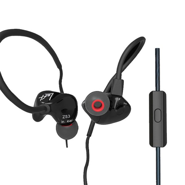

kz zs3 hifi in-ear earphones with mic detachable earbud design