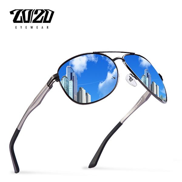 

20/20 brand design new aluminum sunglasses men square driving travel male polarized sun glasses classic eyewear gafas pt0881, White;black