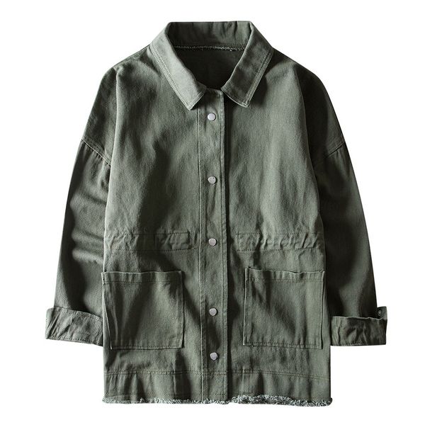 

jaycosin fashion men's national style long sleeve loose casual shirt men's vintage art lapel japanese trend jacket, Black;brown