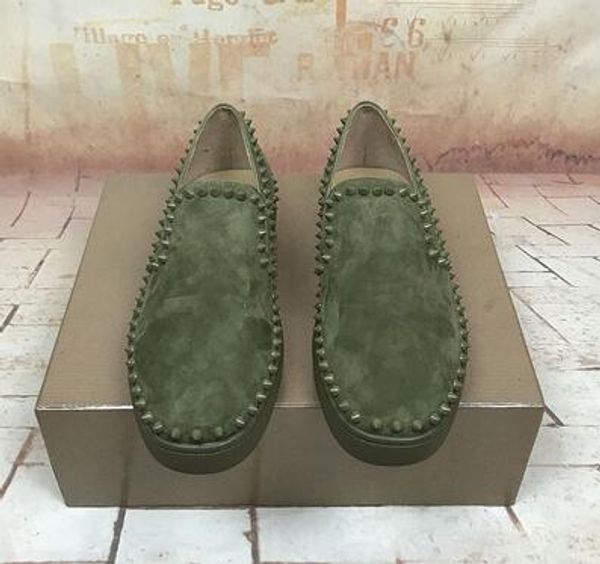 

luxurious gentleman slip on pik boat spikes design sneakers shoes,red bottom loafers shoe famous party wedding style walking, Black