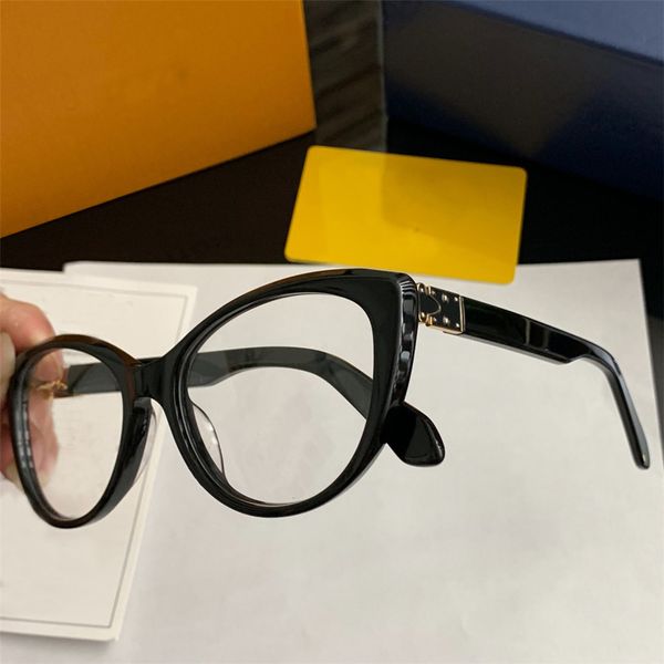 

fashion luxury eyeglasses for womens cat eye eyeglasses plank frame black with case, box and cloth z1226w, Silver