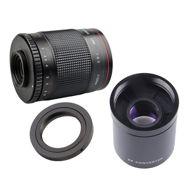 

500мм f / 8.0 телеположение зеркало объектива + 2x телеконвертер + т2 адаптер для