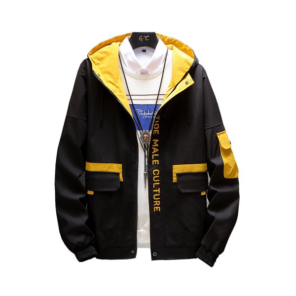 

2020 новое прибытие мужчин толстовка cargo куртка плюс размер m-4xl casual zipper jacket лоскутная большой карман осень зима сыпучие, Black;brown