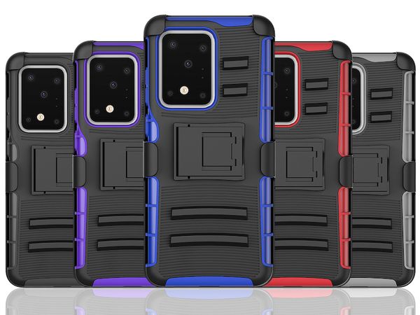 

3in 1 hybrid heavy duty shockproof phone case for samsung galaxy s20 ultra plus a01 a50 a21 a71 note 10 9 8 s10 s9 s8 belt clip stand case